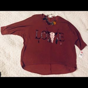 Moa Moa Top Western “Love”